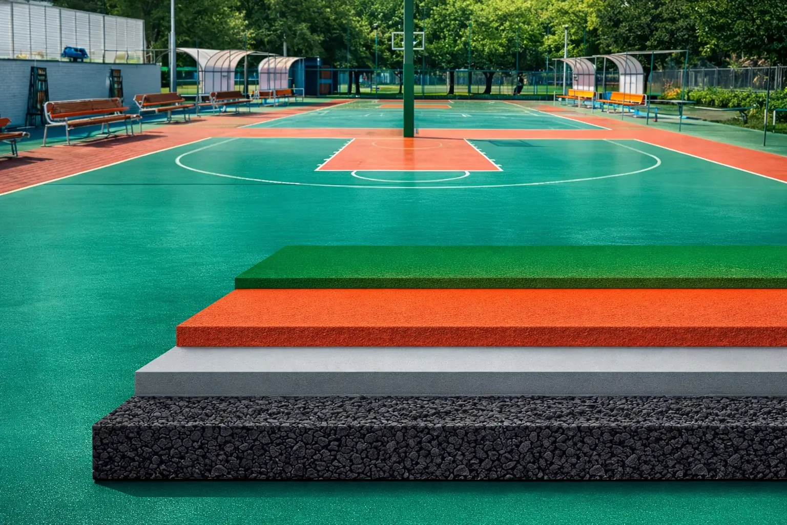Si-PU Sports flooring