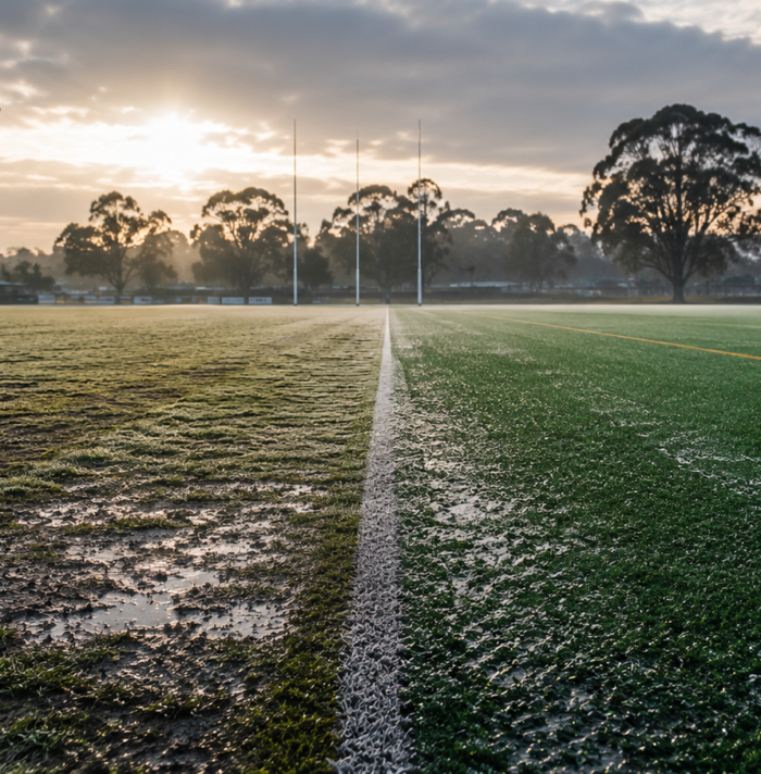 Winter weather affecting outdoor sports surfaces in Australia