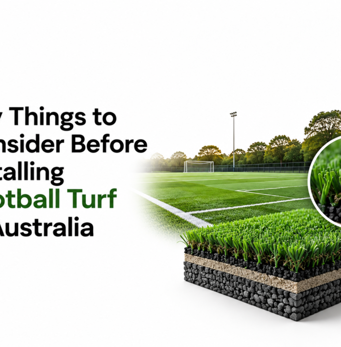Football turf installation in Australia with synthetic grass playing surface