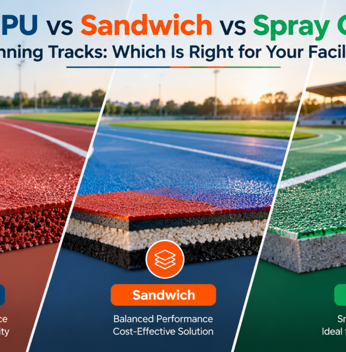 Full PU vs Sandwich vs Spray Coat running tracks comparison