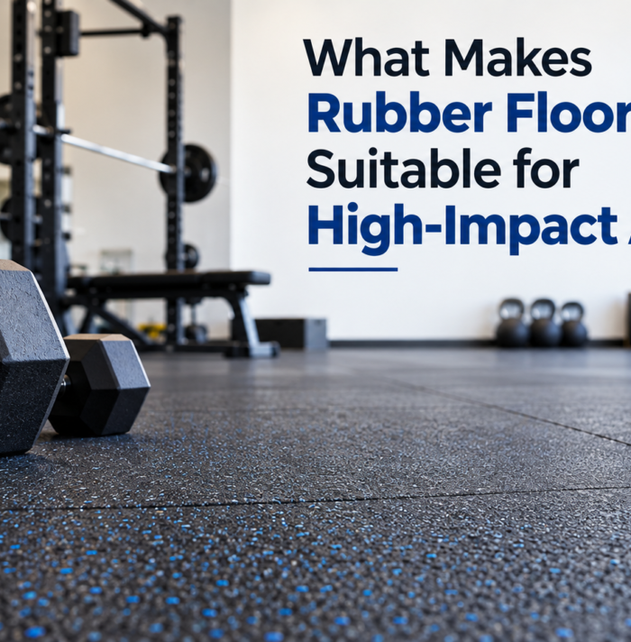 Rubber flooring for fitness centres
